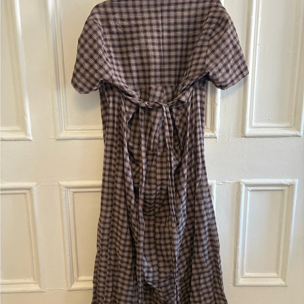 Caron Callahan Purple Plaid Jocelyn Maxi Dress - Picture 2 of 3